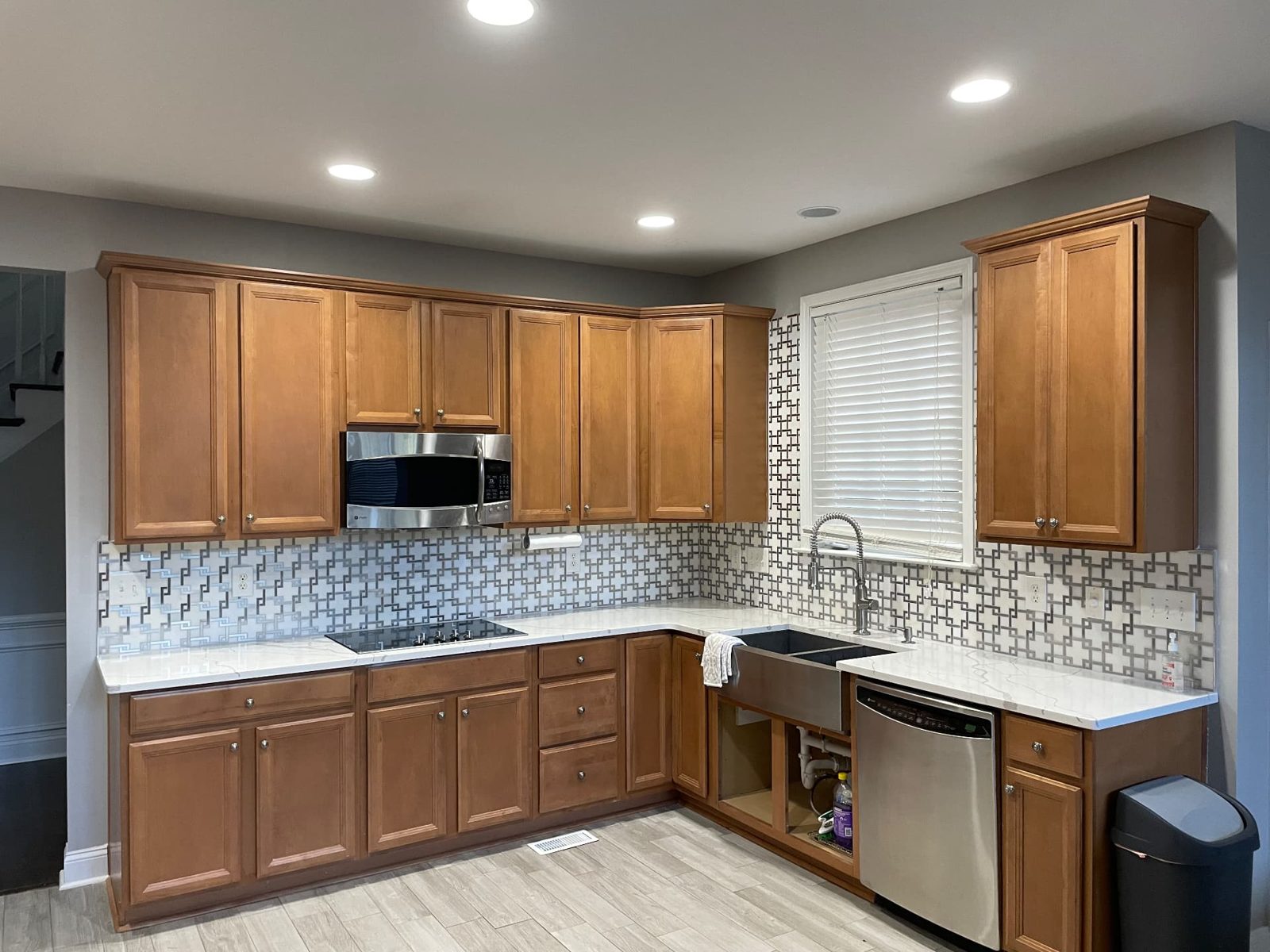 Two-tone kitchen before